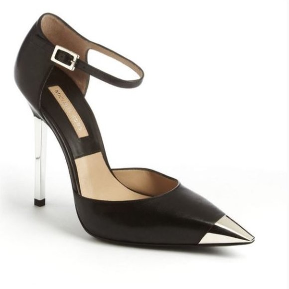 Michael Kors Shoes - Michael Kors Arielle Steeltoe Leather Pumps